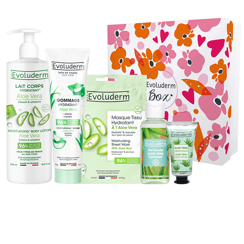 100% Aloe Vera Face & Body Box + Free Shower Flower