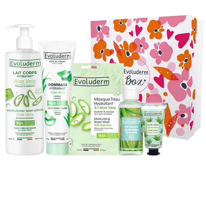 100% Aloe Vera Face & Body Box + Free Shower Flower