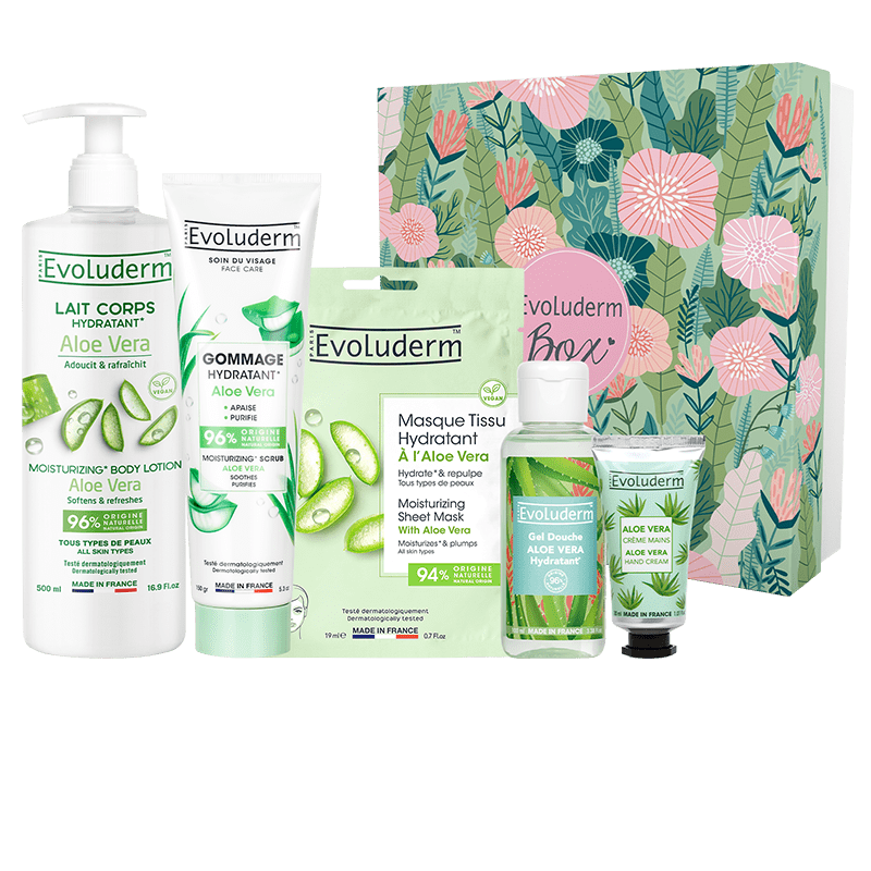 100% Aloe Vera Face & Body Box + Free Shower Flower