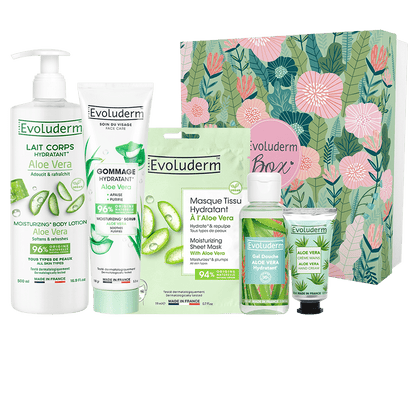 Coffret 100% Aloe Vera Visage & Corps + Fleur de Douche Offerte