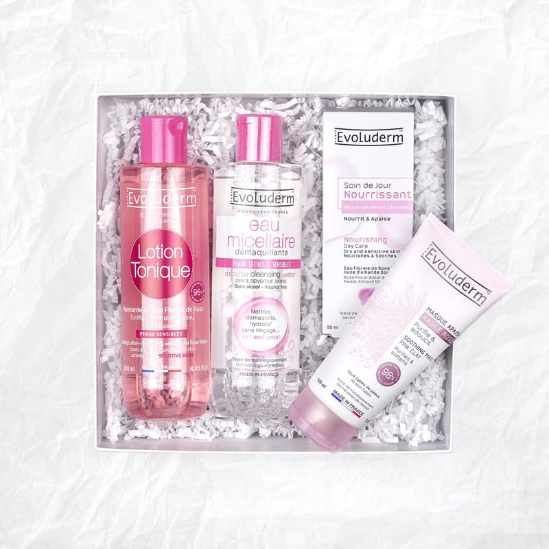 Sensitive Skin Facial Care Set + Free 2 Cotton