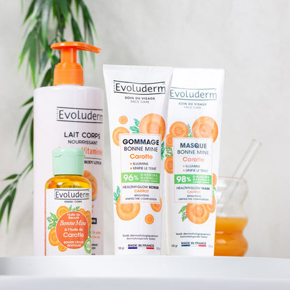 100% Carrot Face and Body Routine + 2 free cotton pads